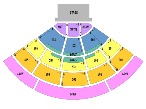 Verizon Amphitheater Seating Chart With Seat Numbers